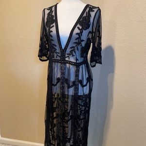 Embroidered Lace Coverup